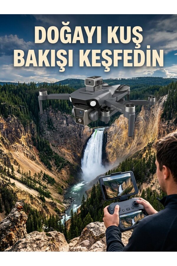 Ethab Gi̇yi̇m Gps Konumlandırmalı Çi̇ft Kameralı Drone Canlı Görüntü Aktarımlı - Glst5512-8079