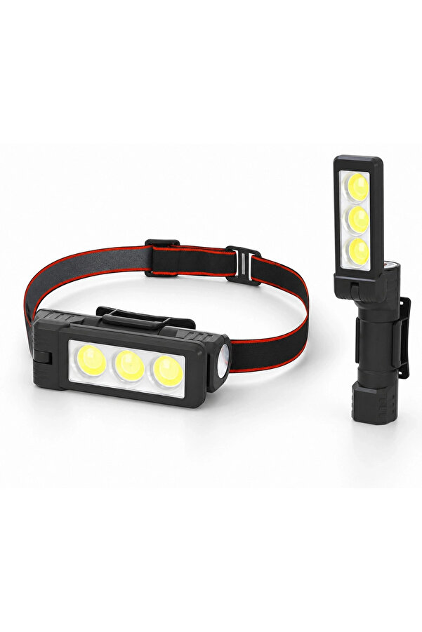 Evi̇mdeyokyok Gold Si̇lver Gs-225 3 Led Usb Şarjlı Çok Fonksi̇yonlu Kafa Feneri̇