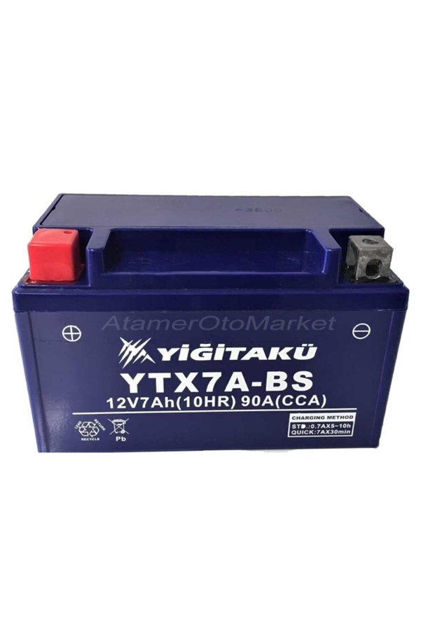 YİĞİT AKÜ 12v 7 Ah-amper Ytx7a Motosiklet Aküsü- Mm