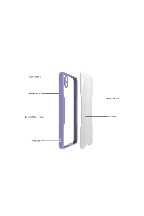 Evi̇mdeyokyok Samsung Galaxy A02 Kılıf Plati̇n Si̇li̇kon - Kırmızı