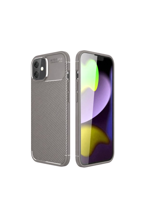 Evimdeyokyok Apple İphone 11 Kılıf Auto Focus Karbon Kapak - Gri