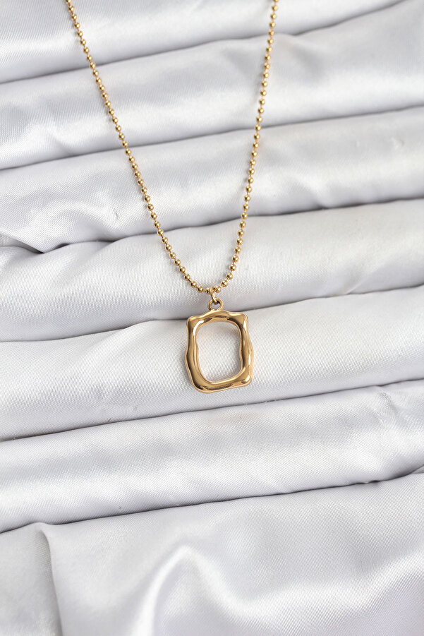 Ethab Gi̇yi̇m 316L Çeli̇k Zi̇nci̇r Gold Renk Model Kadın Kolye 5886 - Glst9073-4814