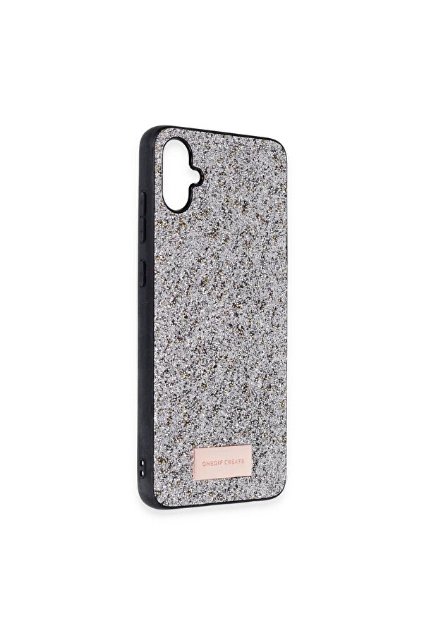 Ethab Ti̇caret Glb-Stl41414 Onegi̇f Samsung Galaxy A05 Bri̇ght Si̇mli̇ Kapak - Gümüş