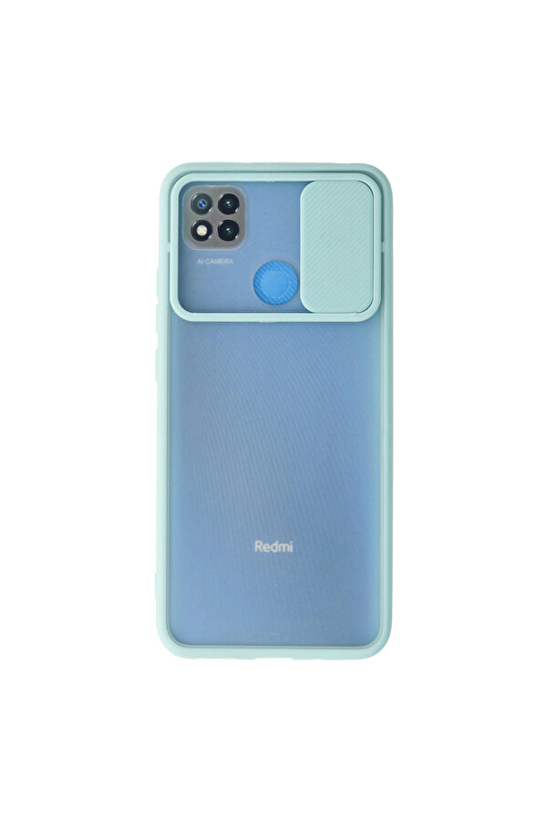 Evi̇mdeyokyok Xi̇aomi̇ Redmi̇ 9C Kılıf Palm Buzlu Kamera Sürgülü Si̇li̇kon - Turkuaz