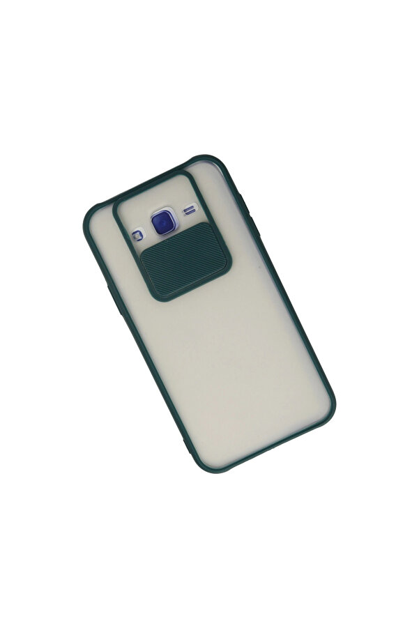 Evi̇mdeyokyok Samsung Galaxy J7 Kılıf Palm Buzlu Kamera Sürgülü Si̇li̇kon - Yeşi̇l