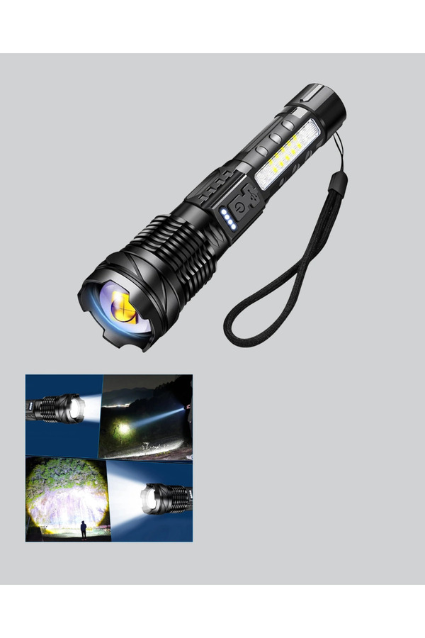 Nw Nessiworld Güçlü Led El Feneri Şarj Edilebilir Çok Modlu