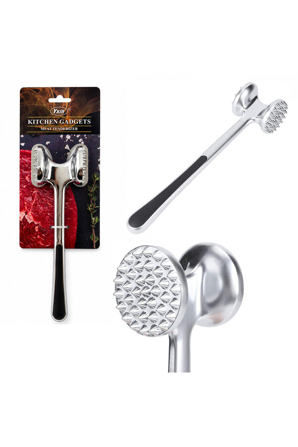 Go İthalat Çi̇ft Başlı - Komple Metal Paslanmaz Çeli̇k Et Dövecek (5468)