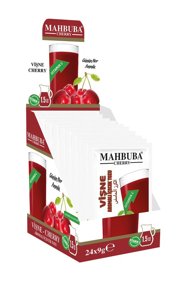 Mahbuba Vişne Aromalı Soğuk Toz İçecek 24x9gr