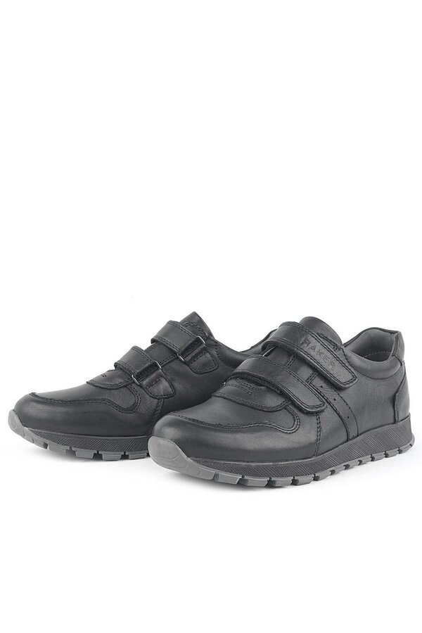 Ortopedi̇kal Rakerplus 3750-S1 % 100 Deri̇ Cırtlı Si̇yah Sneaker Çocuk Spor Ayakkabı