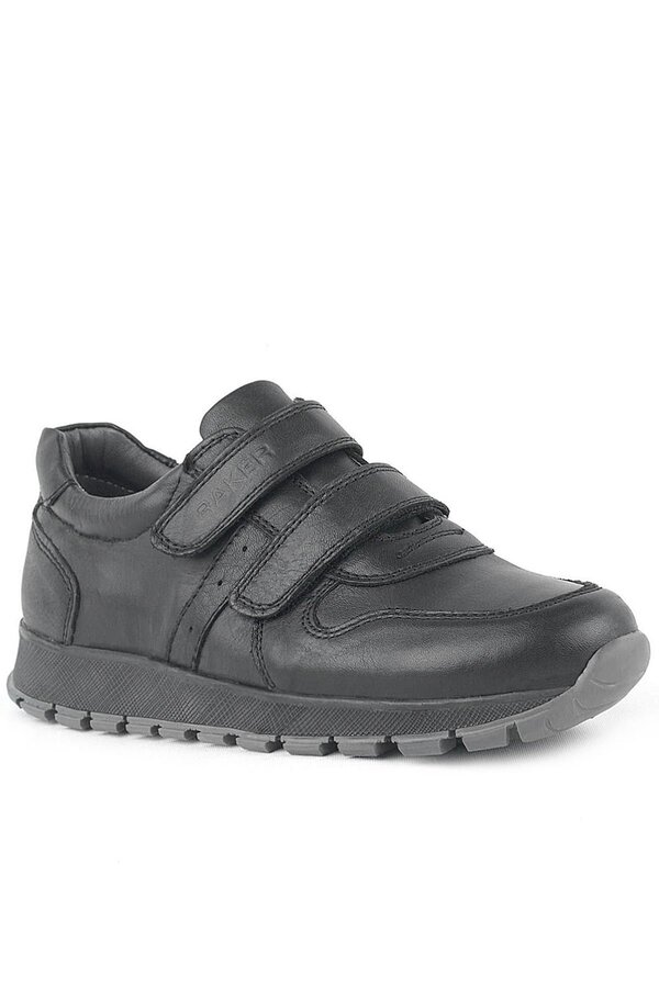 Ortopedi̇kal Rakerplus 3750-S1 % 100 Deri̇ Cırtlı Si̇yah Sneaker Çocuk Spor Ayakkabı