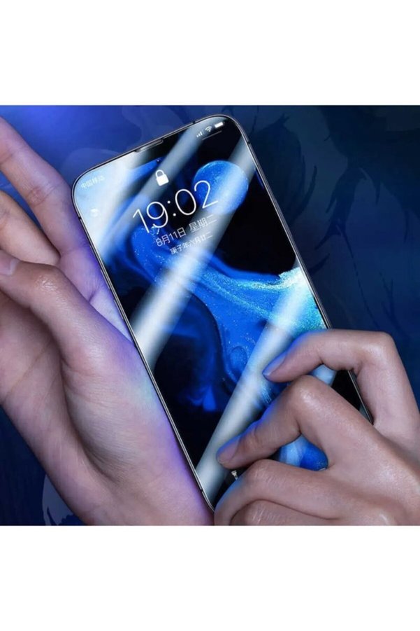 Ethab Ticaret Glb-Stl41414 Iphone 13 Pro Max Uyumlu 9D Tam Kaplayan Parmak Izi Bırakmayan Ekran Koruyucu Film