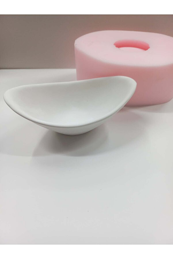 Kalıpcınızburada Kayık Tabak / Mum Kabı / Sunumluk Si̇li̇kon Kalıp - K6283