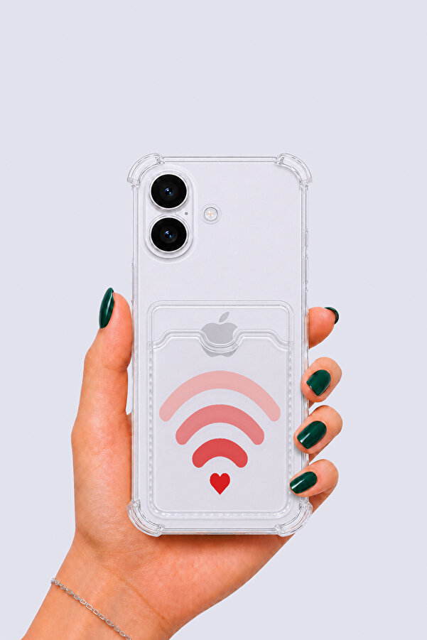 Ethab Gi̇yi̇m İphone 16 Kartlıklı Aşk Si̇nyali̇ Desenli̇ Kılıf - Glst5068-7200