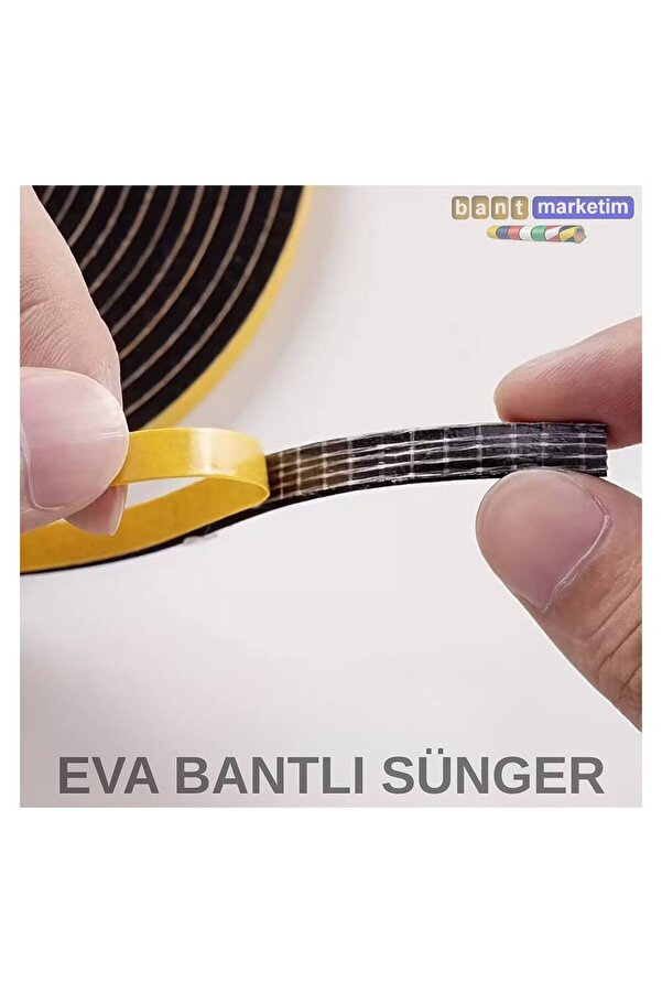 Evi̇mdeyokyok Eva Neopren Conta Sünger Bantlı Sızdırmazlık Bandı 5Mm Kalınlıkta 20Mmx20Mt