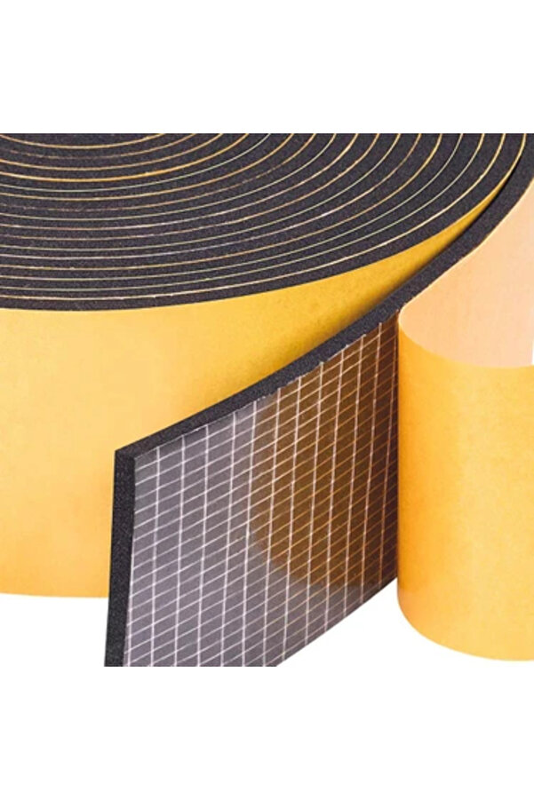 Evi̇mdeyokyok Pi̇maş Gi̇der Borusu Ses Yalıtımı Kauçuk Bant Yapışkanlı 10Cm X 10Metre