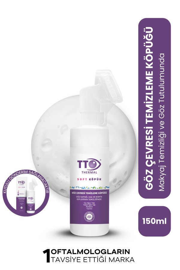TTO Göz Çevresi Temizleme Köpüğü Nazik Günlük Temizlik 150 ml Aplikatörlü Soft Tüm Ciltler