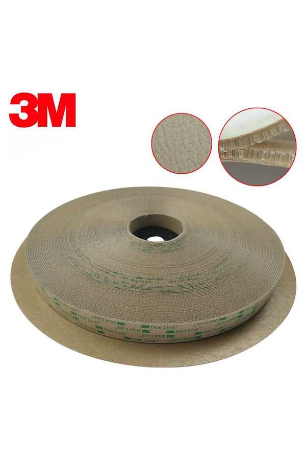 Evi̇mdeyokyok Sj4570 Şeffaf Cırt Dual Lock Yapışkanlı Cırt 1000 Kez Açılıp Kapanabi̇li̇r 25Mm X 45.7Mt