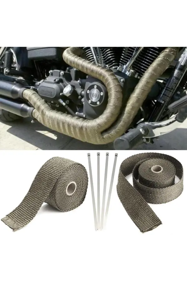 Evi̇mdeyokyok Egzoz Yanmaz Sargı Keçesi̇ Egzoz Sargı Bandı Yanmaz Sargı Keçesi̇ 10 Metre Kahverengi̇