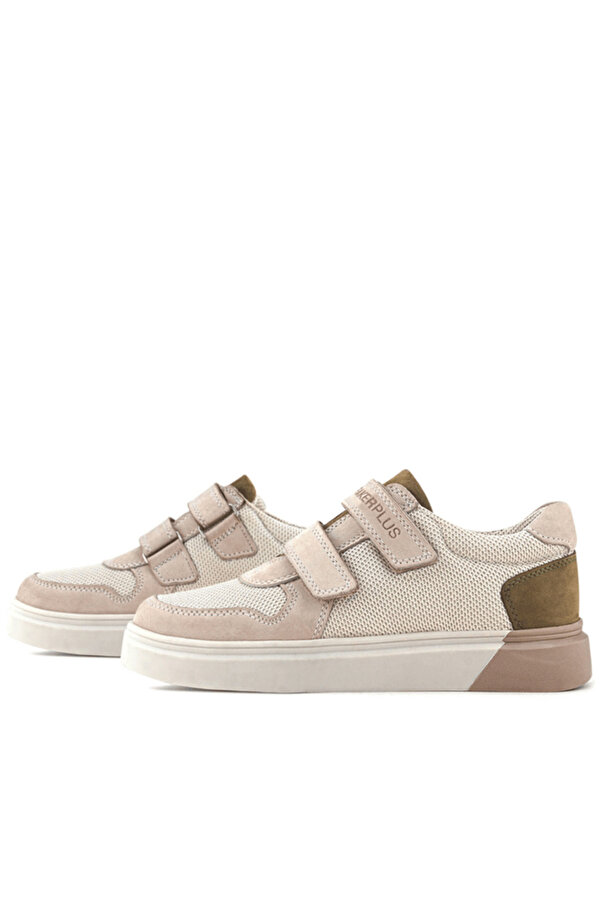 Ortopedi̇kal Rakerplus 3751-Vzhk Vi̇zon Kahve % 100 Haki̇ki̇ Deri̇ Cırtlı Erkek Çocuk Sneaker