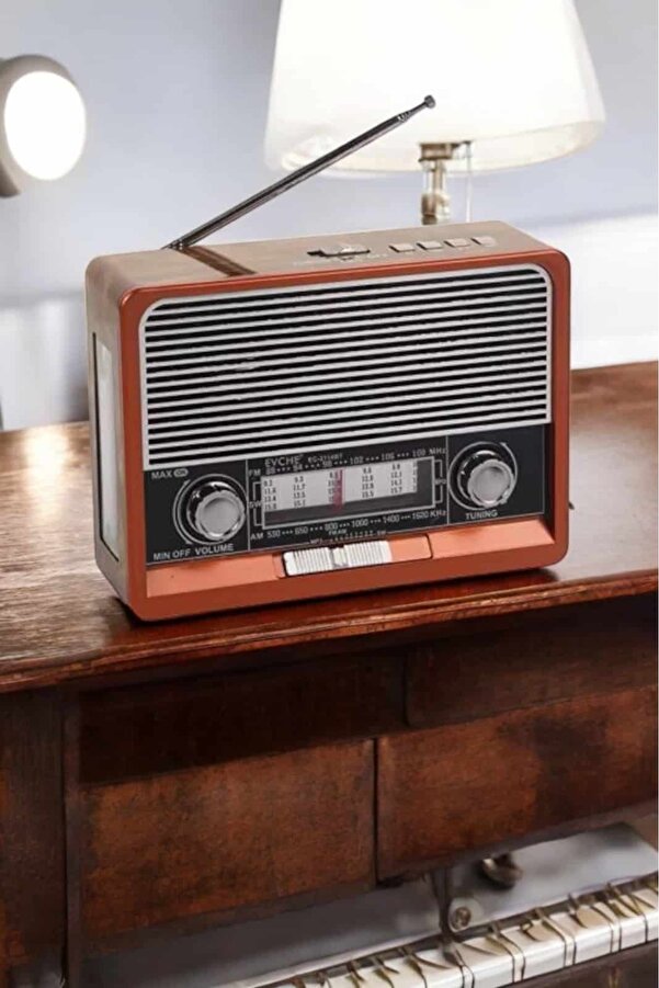 Rüzgar Dekor Nostalji̇k Radyo Usb,Aux Ve Sd Kart Gi̇ri̇şli̇ Bluetooth Bağlantılı