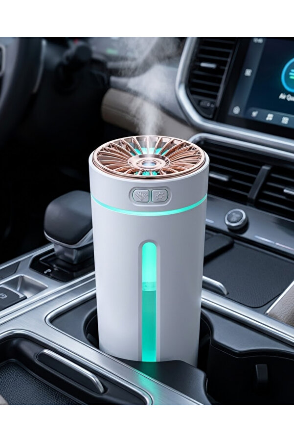Bezos Araç İçi̇ Hava Nemlendi̇ri̇ci̇ 5 Esans Hedi̇yeli̇ Led Işıklı Usb Buhar Maki̇nesi̇