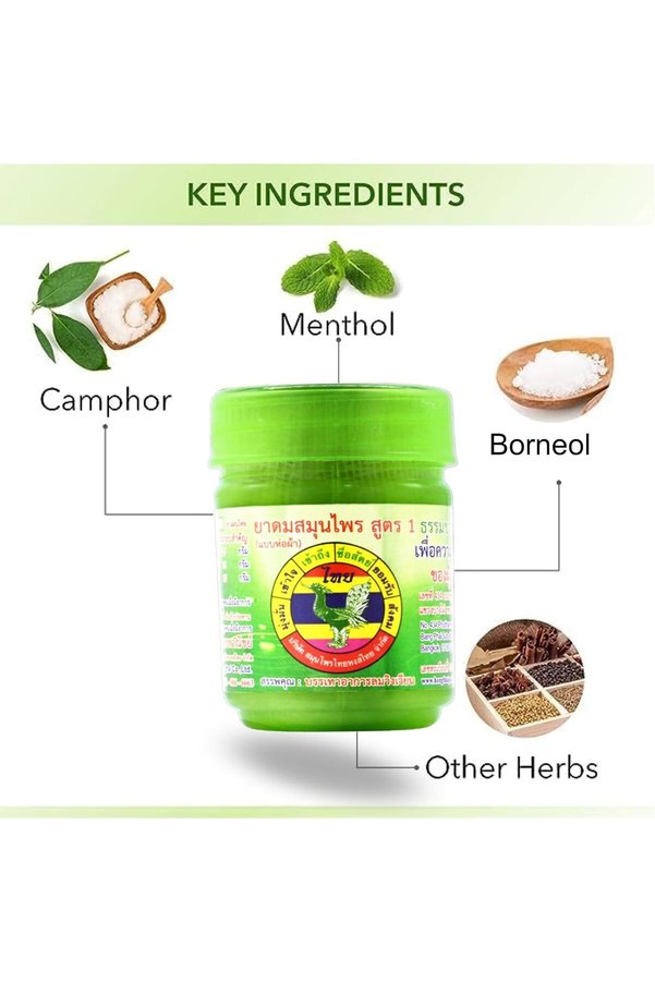 Dayı Go Hong Thaı Yeni̇ Bi̇tki̇sel İnhaler Formula 1 Yeşi̇l Paket 1