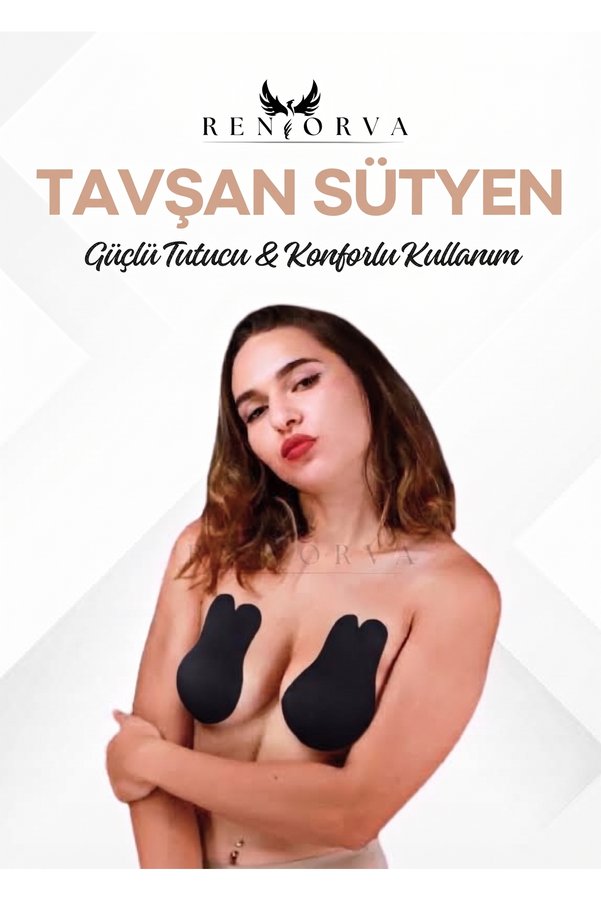 Genel Markalar Görünmez Sırtı Açık Elbise Uyumlu Dikişsiz Tavşan Kulak Tasarımlı Push-Up Sütyen