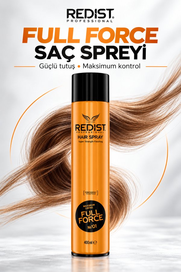 Redist Saç Spreyi Ultra Strong Güçlü Tutuş Gün Boyu Etkili Vegan 400 ml