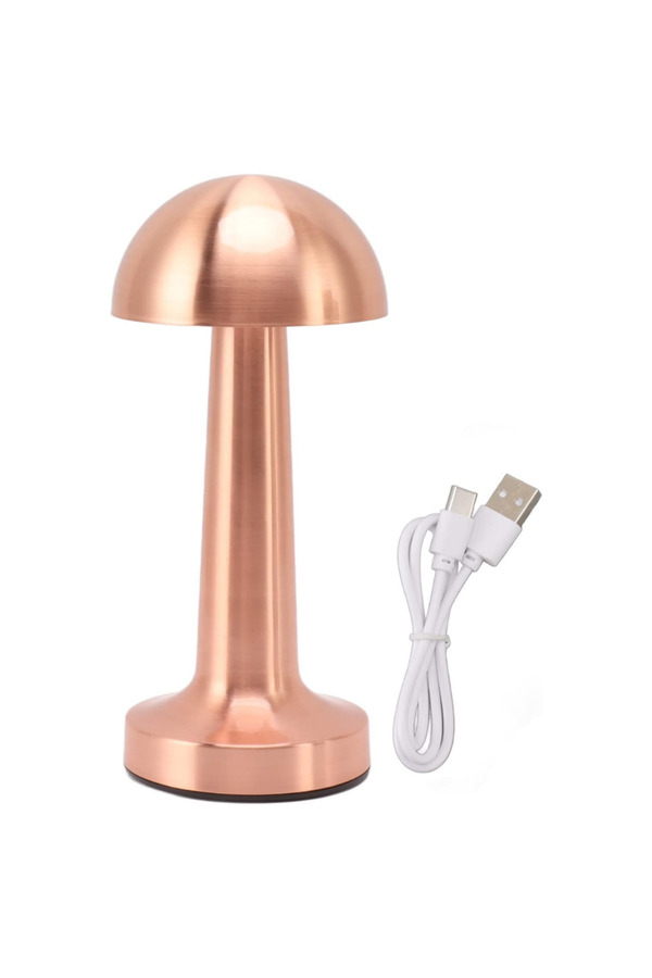 E Bulurum Şarjlı Mantar Masa Lambası 3 Sevi̇yeli̇ Dokunmati̇k Led Usb Şarj Özelli̇kli̇