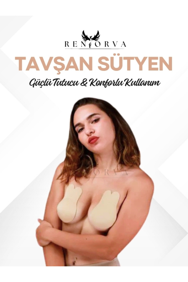 Genel Markalar Görünmez Sırtı Açık Elbise Uyumlu Dikişsiz Tavşan Kulak Tasarımlı Push-Up Sütyen