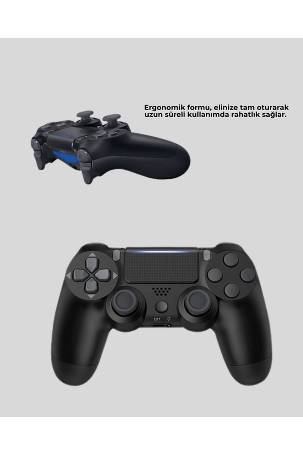Epilons Ps4 Uyumlu Kablosuz Oyun Kolu Ergonomik Çift Titreşimli