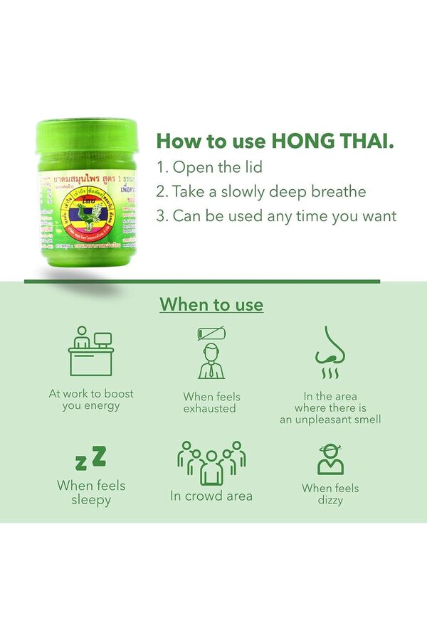 Dayı Go Hong Thaı Yeni̇ Bi̇tki̇sel İnhaler Formula 1 Yeşi̇l Paket 1