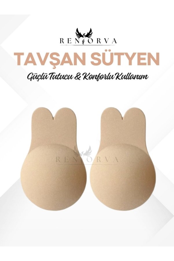 Genel Markalar Görünmez Sırtı Açık Elbise Uyumlu Dikişsiz Tavşan Kulak Tasarımlı Push-Up Sütyen