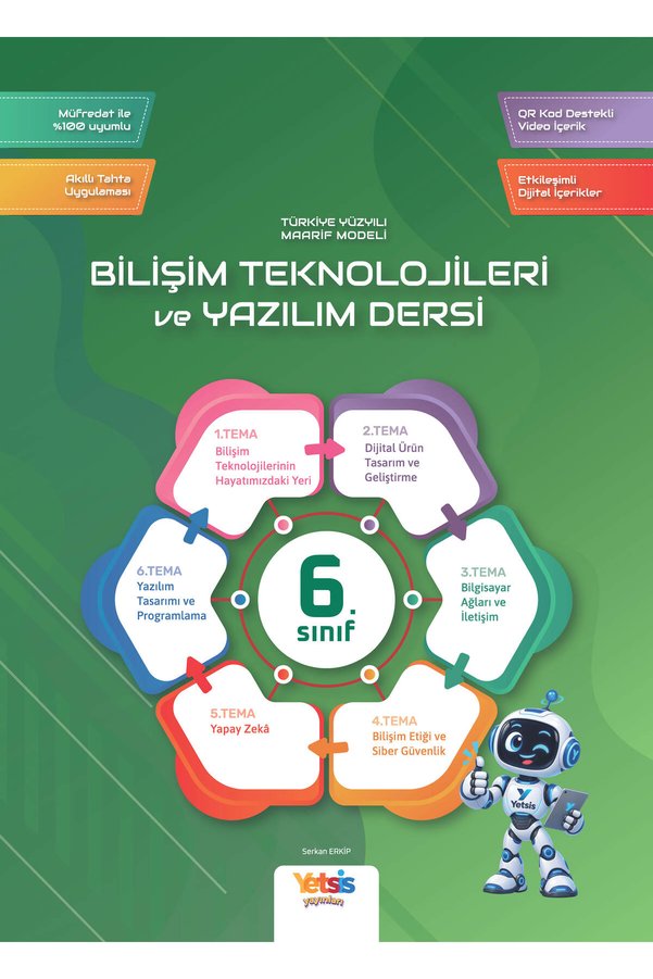 Yetsis Yayınları 6. Sınıf Bilişim Teknolojileri ve Yazılım Dersi Akıllı Defter 2026-2027 Yeni Baskı