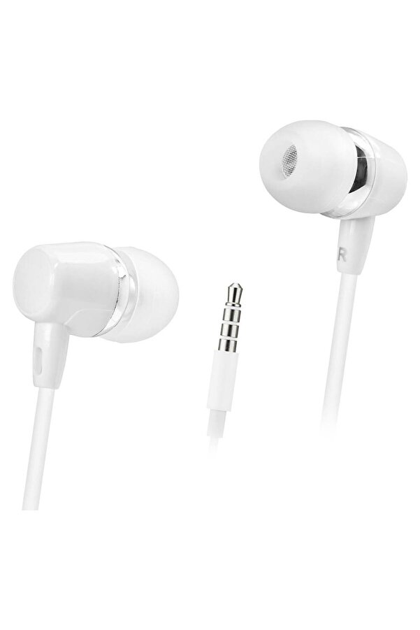 Evi̇mdeyokyok Kablolu Kulak İçi̇ Mi̇krofonlu Kulaklık 3.5 Mm Pc Telefon Uyumlu Beyaz Dhe7000Wt