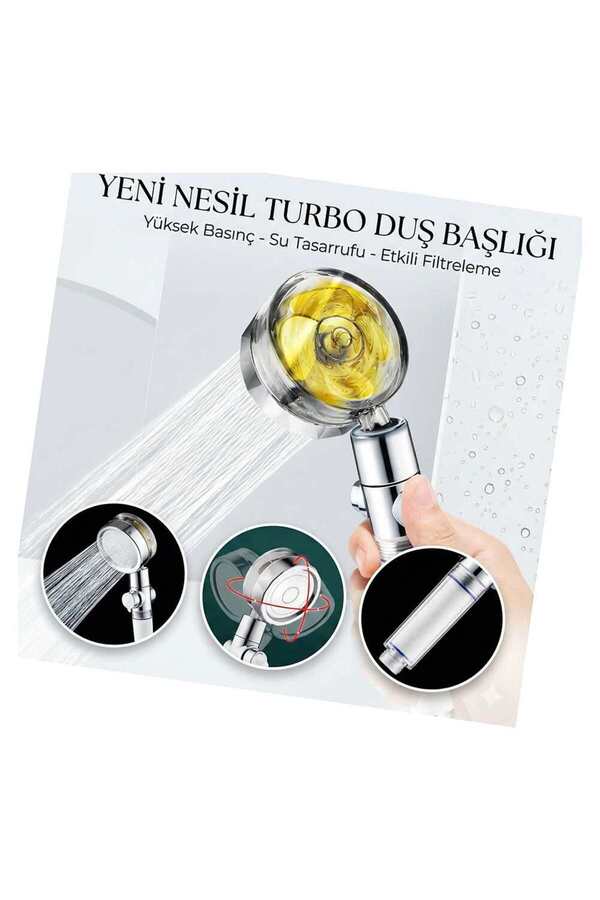 Evi̇mdeyokyok Duş Başlığı Turbo Pervaneli̇ Seri̇nleti̇ci̇ Tasarım