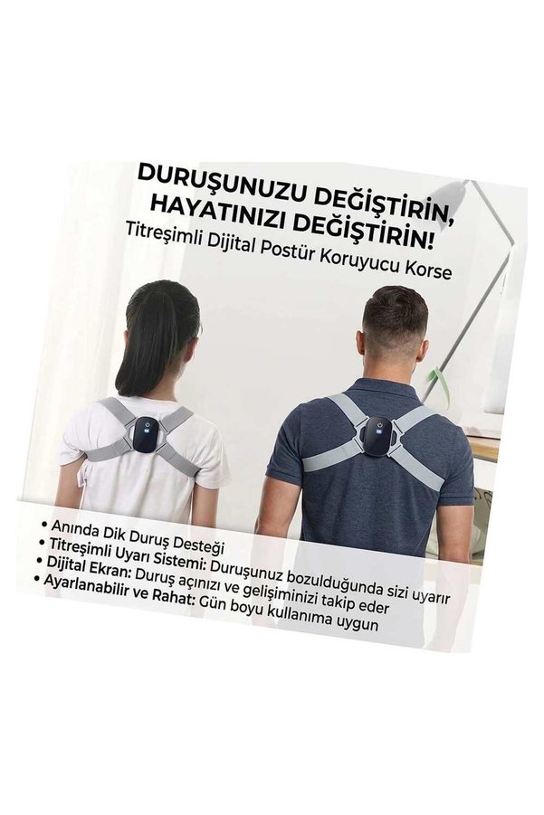 Evi̇mdeyokyok Di̇ji̇tal Ekran Ti̇treşi̇mli̇ Di̇k Durma Korsesi̇