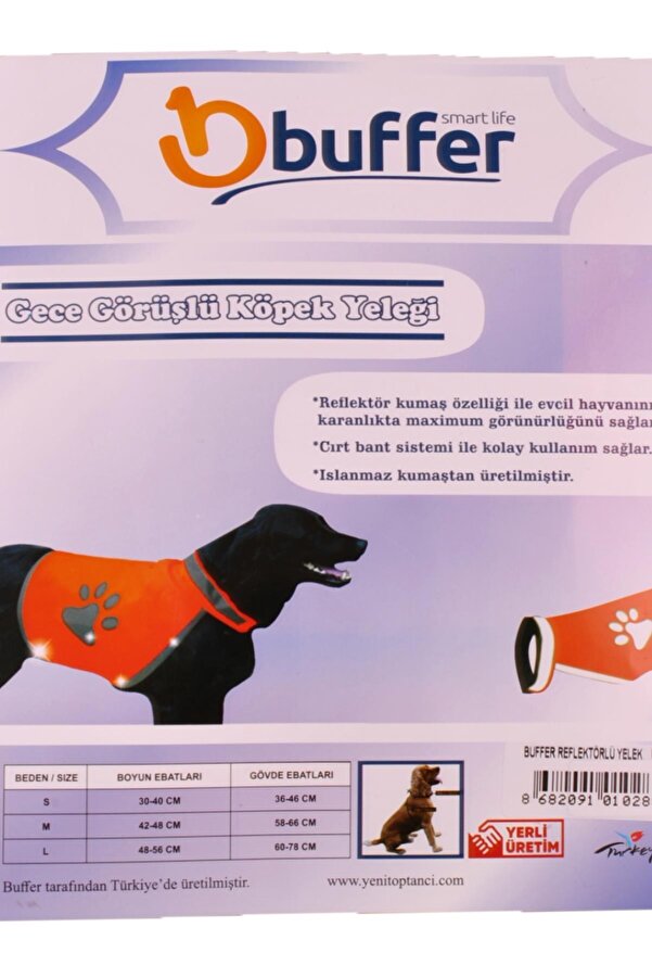 Go İthalat Gece Görüşlü Reflektör Kumaşlı Cırt Cırtlı Köpek Yeleği̇ Medi̇um () Glbl-Stl57839