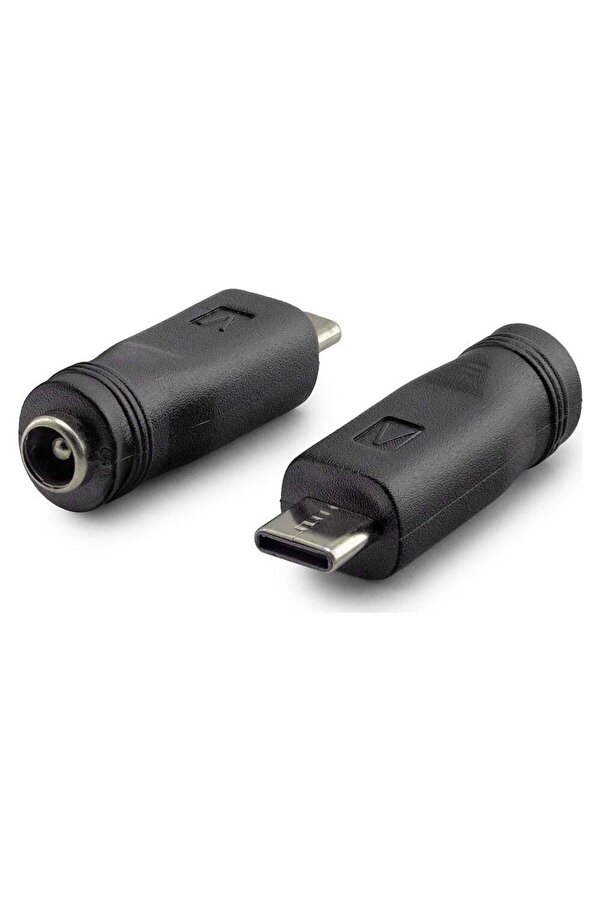 Evi̇mdeyokyok Notebook Adaptör Ucu Çevi̇ri̇ci̇ Type-C (M) To 5.5*2.5 (F) 10Lu Paket Si̇yah Hdx1340