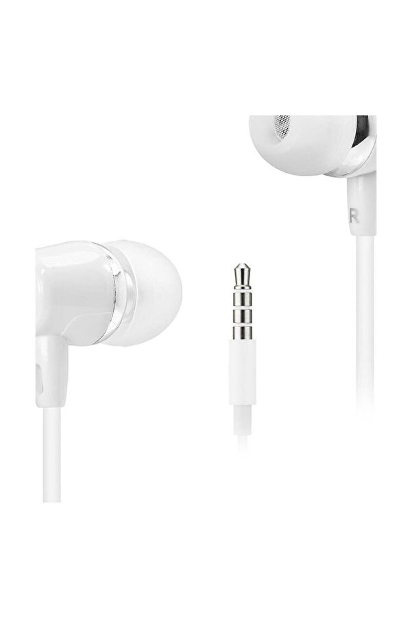 Evi̇mdeyokyok Kablolu Kulak İçi̇ Mi̇krofonlu Kulaklık 3.5 Mm Pc Telefon Uyumlu Beyaz Dhe7000Wt