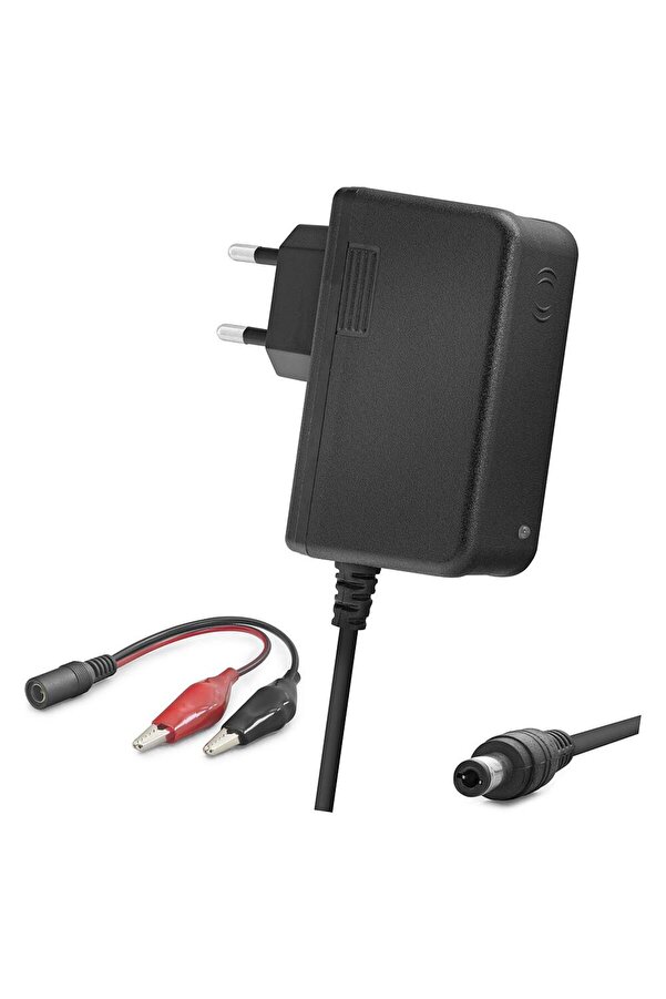 Evi̇mdeyokyok Akü Şarj Adaptörü 6V 1.2A 7.2W Krokodi̇l Uç Si̇yah B5055