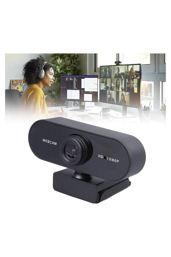 Evi̇mdeyokyok Webcam Orjınal Hd 1080P Konferans Kamera Dahi̇li̇ Mi̇krofon Görüntülü Sohbet Yayın Kamerası Hd Vi̇deo