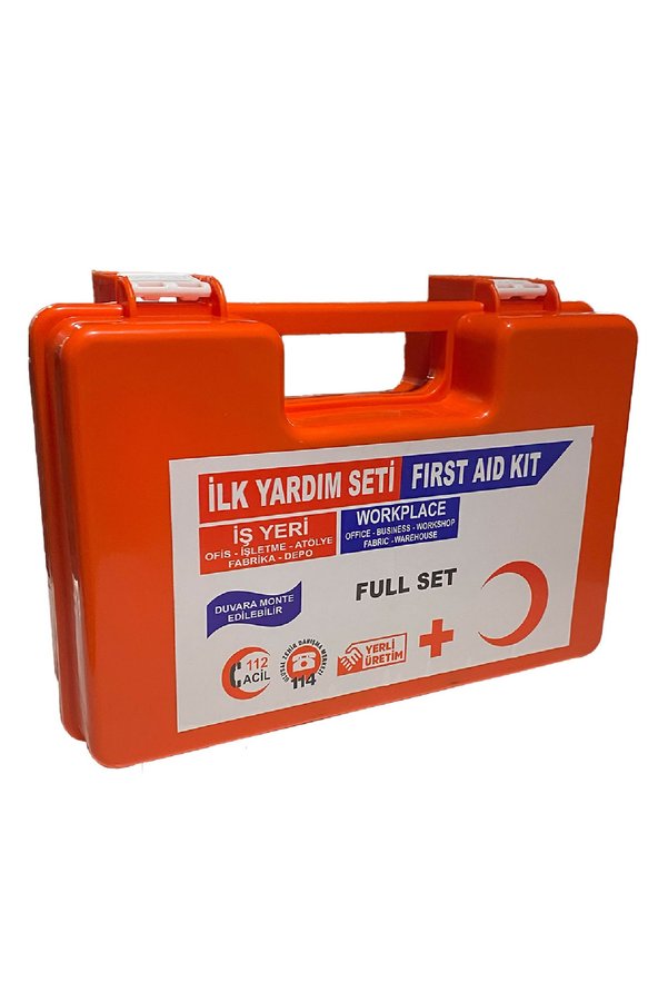 SerBugo Full Set Ecza Dolabı İlk Yardım Çantası Duvara Monteli İş Yeri Ofis Araç Ev İçin Acil Müdahale Kiti
