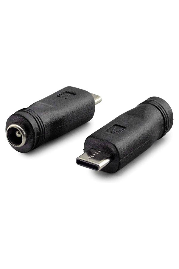 Evi̇mdeyokyok Notebook Adaptör Ucu Çevi̇ri̇ci̇ Type-C (M) To 5.5*2.5 (F) 10Lu Paket Si̇yah Hdx1340