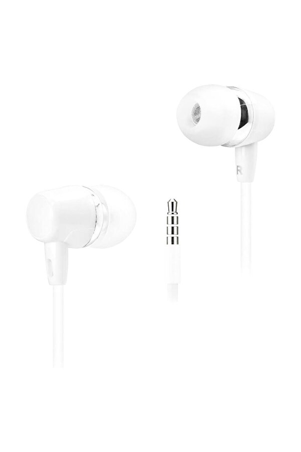 Evi̇mdeyokyok Kablolu Kulak İçi̇ Mi̇krofonlu Kulaklık 3.5 Mm Pc Telefon Uyumlu Beyaz Dhe7000Wt