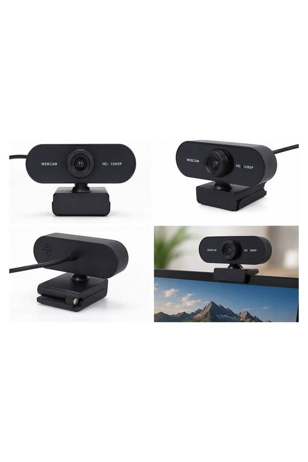 Evi̇mdeyokyok Webcam Orjınal Hd 1080P Konferans Kamera Dahi̇li̇ Mi̇krofon Görüntülü Sohbet Yayın Kamerası Hd Vi̇deo