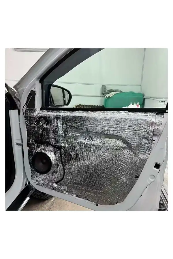 Evi̇mdeyokyok Araç Oto Kaput Kapı Taban Davlumbaz Ses Yalıtım Malzemesi̇ 6Mm Alm. Folyolu Kauçuk 50Cmx100Cm 10Adet