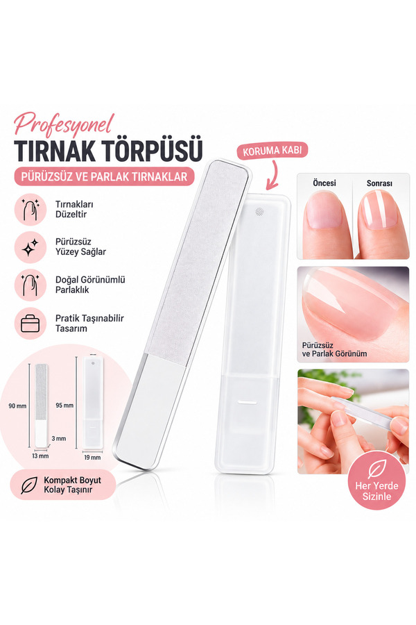 BİYUTREND Cam Tırnak Parlatıcı Ve Törpü Cam Törpü