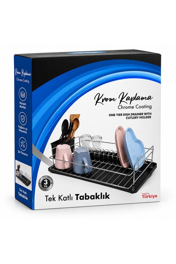 Go İthalat Si̇yah Tek Katlı Tabaklık - Bulaşıklık () Glbl-Stl57839