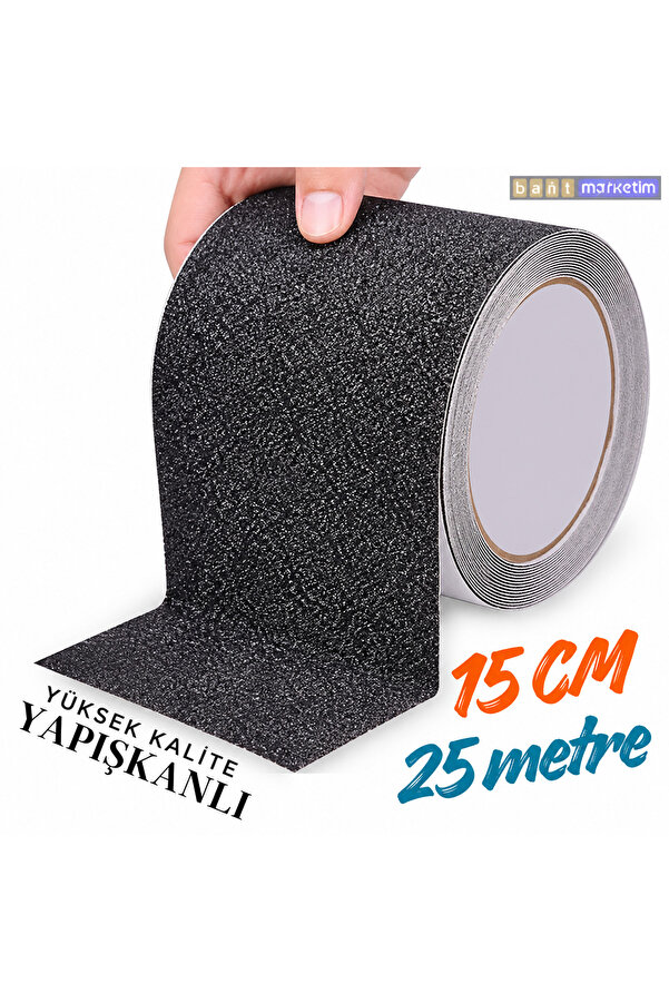 Evi̇mdeyokyok Si̇yah Merdi̇ven Ve Zemi̇n Kaydırmaz Kaymaz Bant 150Mm X 25Mt